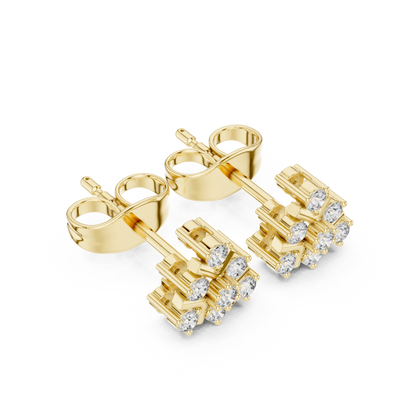 Quiet Wealth Diamond Stud Earrings | Modern Heirloom Jewelry | Discrete Luxury Diamond Stud Earrings | Elite Design Language