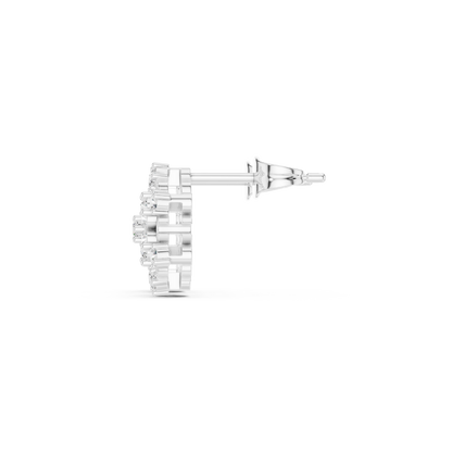 Traditional Diamond Stud Earrings – Indian Wedding Jewelry - Super Sparkle Diamond Cluster Studs – Anniversary Special