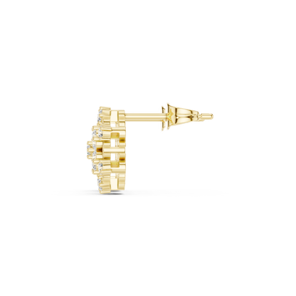 Traditional Diamond Stud Earrings – Indian Wedding Jewelry - Super Sparkle Diamond Cluster Studs – Anniversary Special