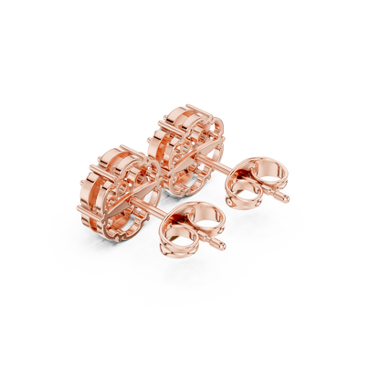 Latest Diamond Cluster Stud Earrings – Trending Floral Jewelry Design - Sparkling Diamond Flower Studs – Small Yet Heavy Look