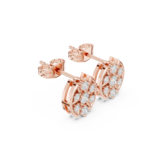 Palace Collection Diamond Stud Earrings – Regal Sparkle - Solitaire Illusion Diamond Stud Earrings – Ultra Luxe Shine