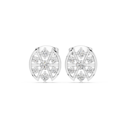 Palace Collection Diamond Stud Earrings – Regal Sparkle - Solitaire Illusion Diamond Stud Earrings – Ultra Luxe Shine