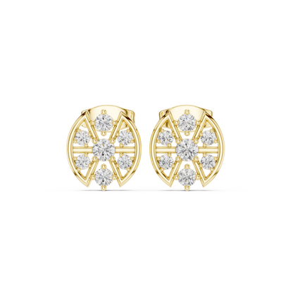 Palace Collection Diamond Stud Earrings – Regal Sparkle - Solitaire Illusion Diamond Stud Earrings – Ultra Luxe Shine