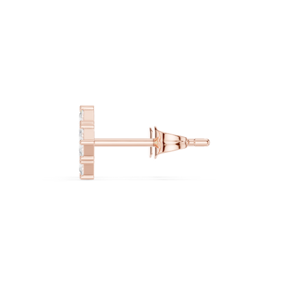 The Quadrant Studs – Princess Diamond Cluster Earrings - Ultra Luxe Princess Cut Stud Earrings – Boutique Fine Jewelry - 4 Diamond Cluster Stud Earrings – Sparkle Like Solitaire