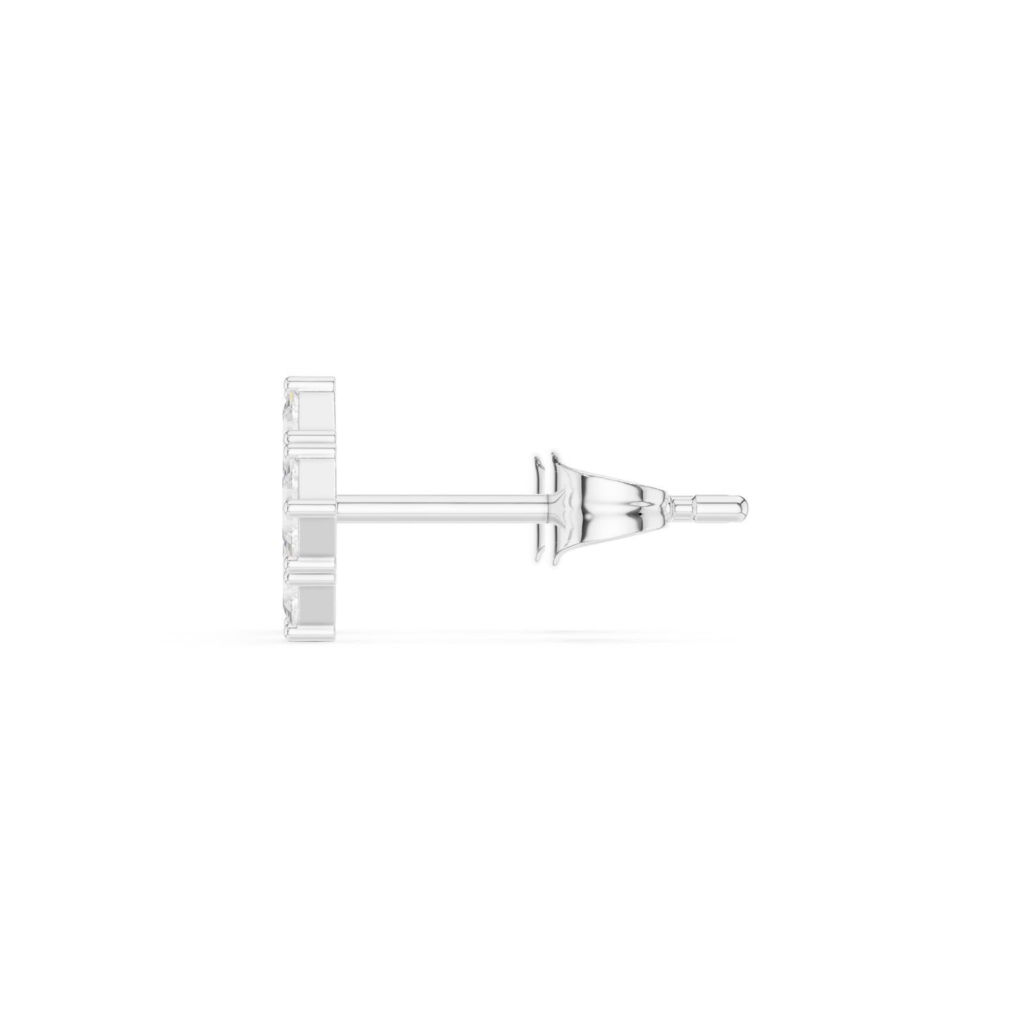 The Quadrant Studs – Princess Diamond Cluster Earrings - Ultra Luxe Princess Cut Stud Earrings – Boutique Fine Jewelry - 4 Diamond Cluster Stud Earrings – Sparkle Like Solitaire