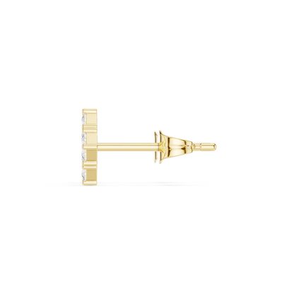 The Quadrant Studs – Princess Diamond Cluster Earrings - Ultra Luxe Princess Cut Stud Earrings – Boutique Fine Jewelry - 4 Diamond Cluster Stud Earrings – Sparkle Like Solitaire