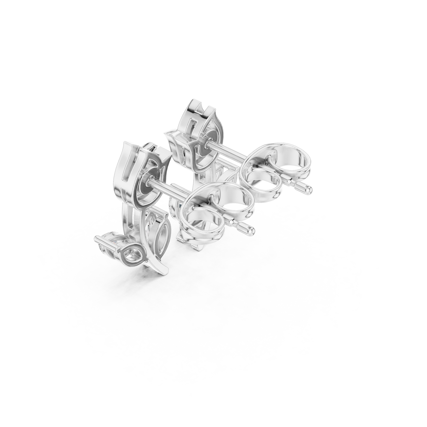 Pretty Diamond Flower Stud Earrings | Daily Wear Minimal Design |  Rare Lotus Diamond Earrings in Silver | High-End Floral Aesthetic