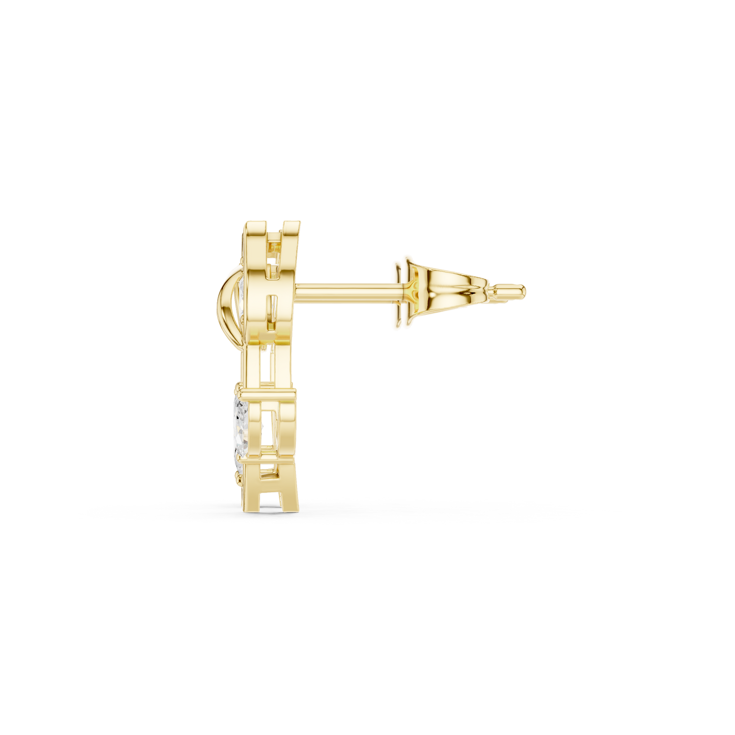 Pretty Diamond Flower Stud Earrings | Daily Wear Minimal Design |  Rare Lotus Diamond Earrings in Silver | High-End Floral Aesthetic