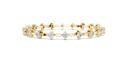 Prestige Gold Diamond Bracelet • Rare Sculpted Link Design • Collectors Edition • Trendy Bridal Jewelry