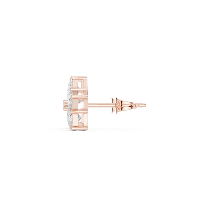 One-In-A-Million Diamond Cluster Studs – Rare Pentagon Form - Boutique Exclusive Diamond Star Cluster Stud Earrings