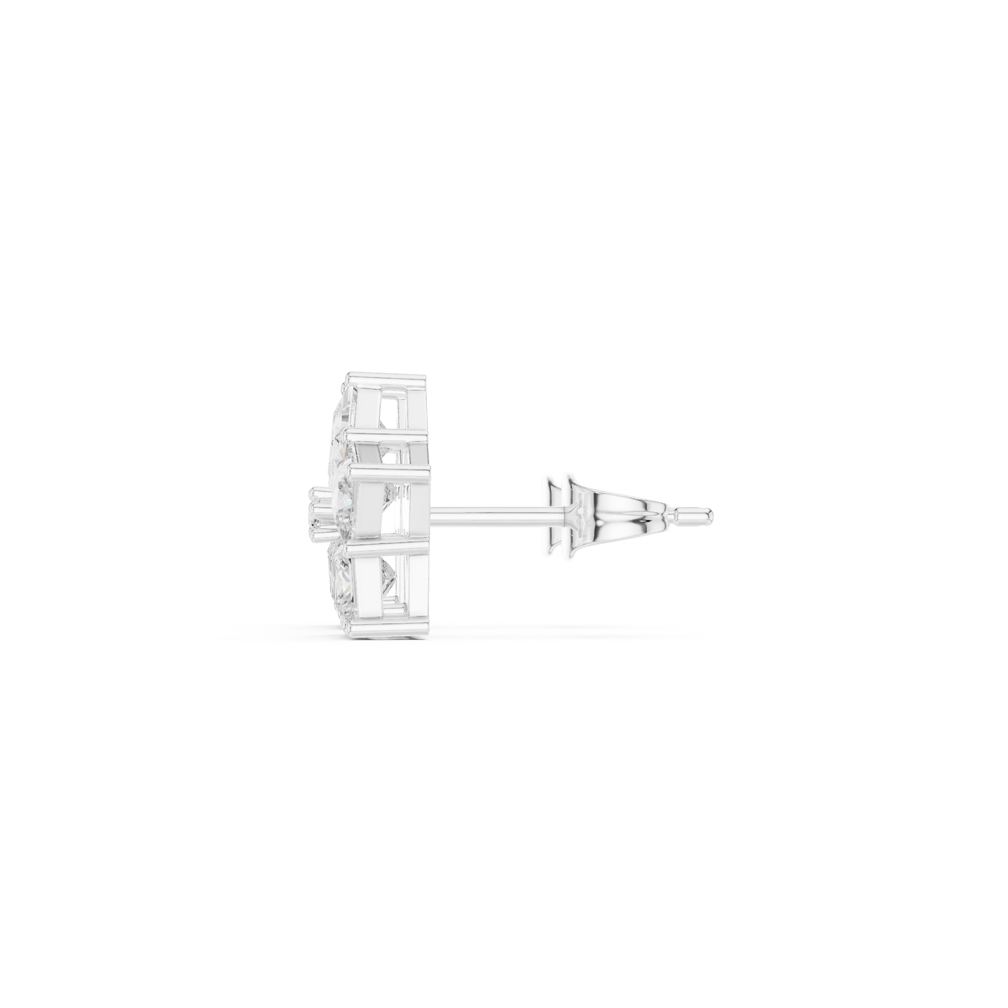 One-In-A-Million Diamond Cluster Studs – Rare Pentagon Form - Boutique Exclusive Diamond Star Cluster Stud Earrings