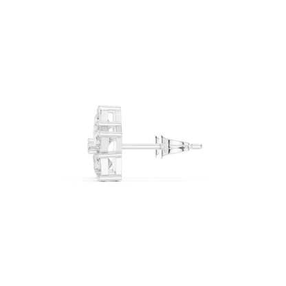 One-In-A-Million Diamond Cluster Studs – Rare Pentagon Form - Boutique Exclusive Diamond Star Cluster Stud Earrings