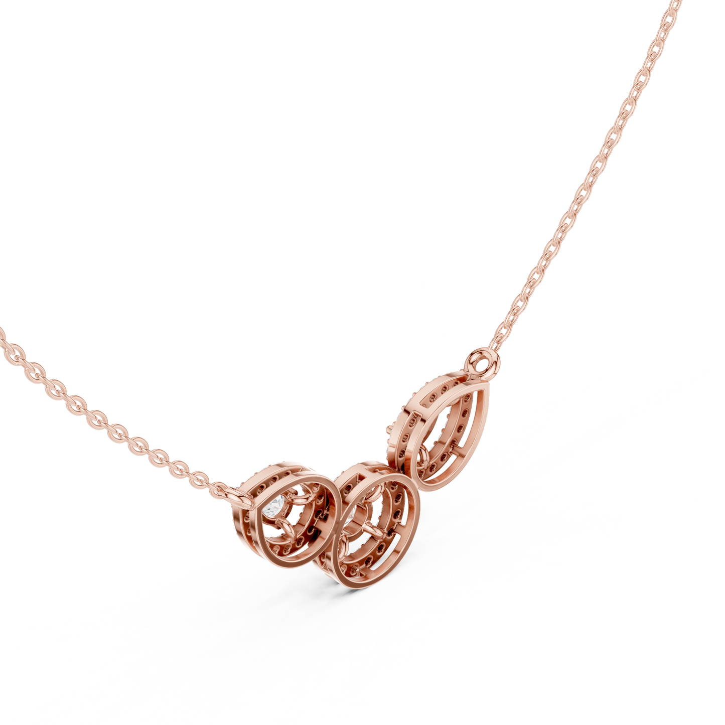 Traditional Diamond Mangal Sutra | Refined Trio Halo Craft | Timeless Sacred Jewelry For Her