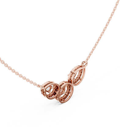 Traditional Diamond Mangal Sutra | Refined Trio Halo Craft | Timeless Sacred Jewelry For Her