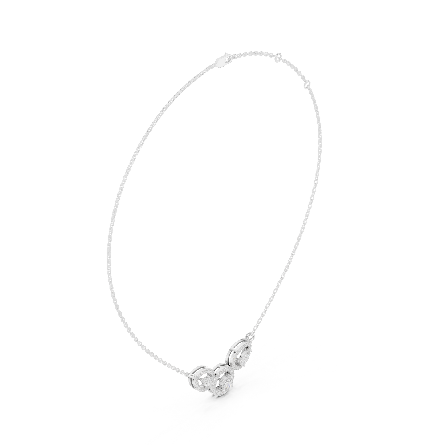 Traditional Diamond Mangal Sutra | Refined Trio Halo Craft | Timeless Sacred Jewelry For Her