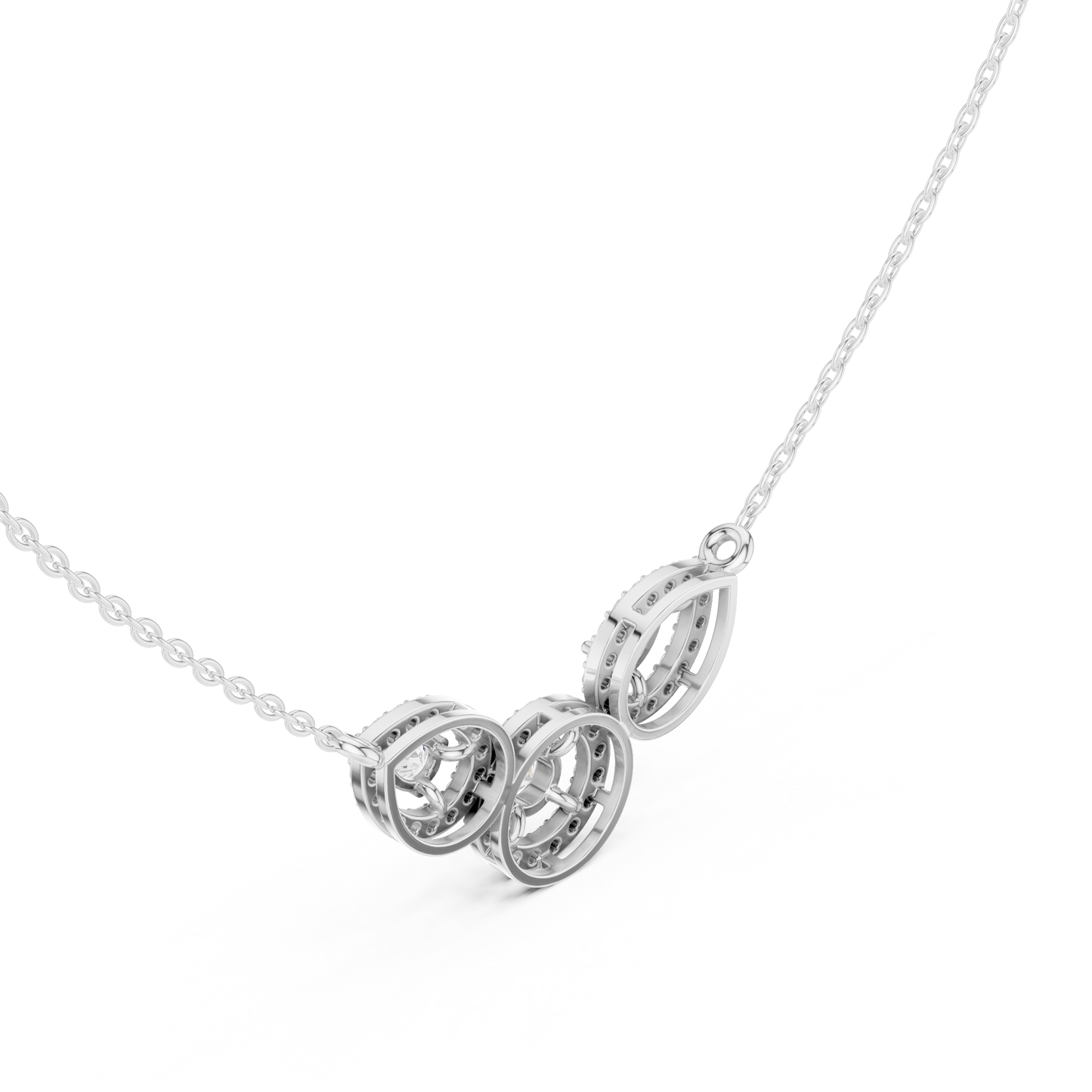 Traditional Diamond Mangal Sutra | Refined Trio Halo Craft | Timeless Sacred Jewelry For Her