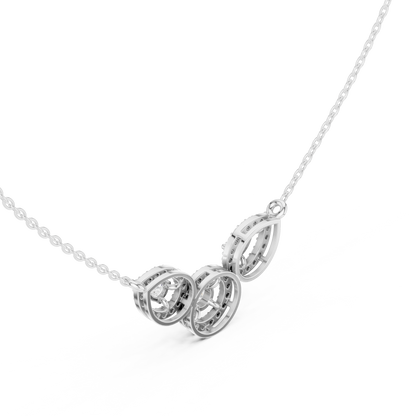 Traditional Diamond Mangal Sutra | Refined Trio Halo Craft | Timeless Sacred Jewelry For Her