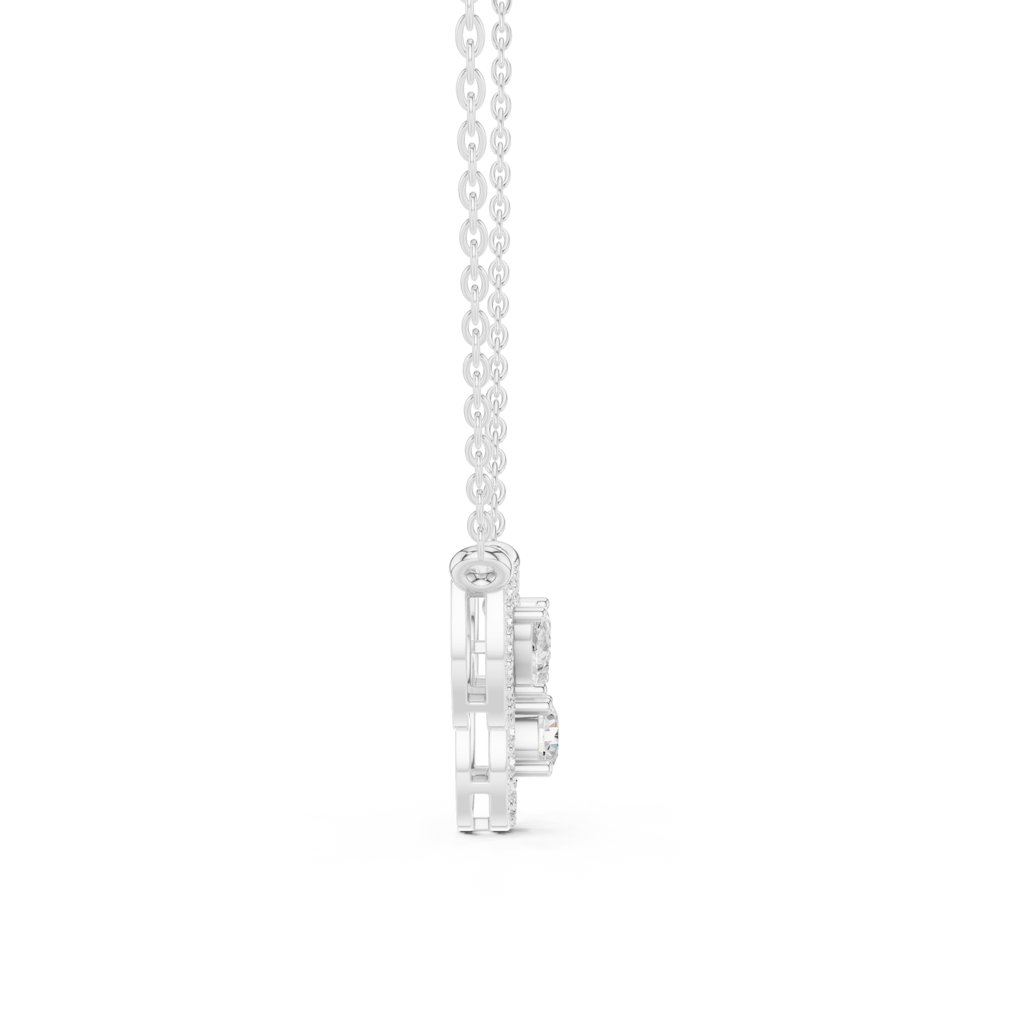 Traditional Diamond Mangal Sutra | Refined Trio Halo Craft | Timeless Sacred Jewelry For Her