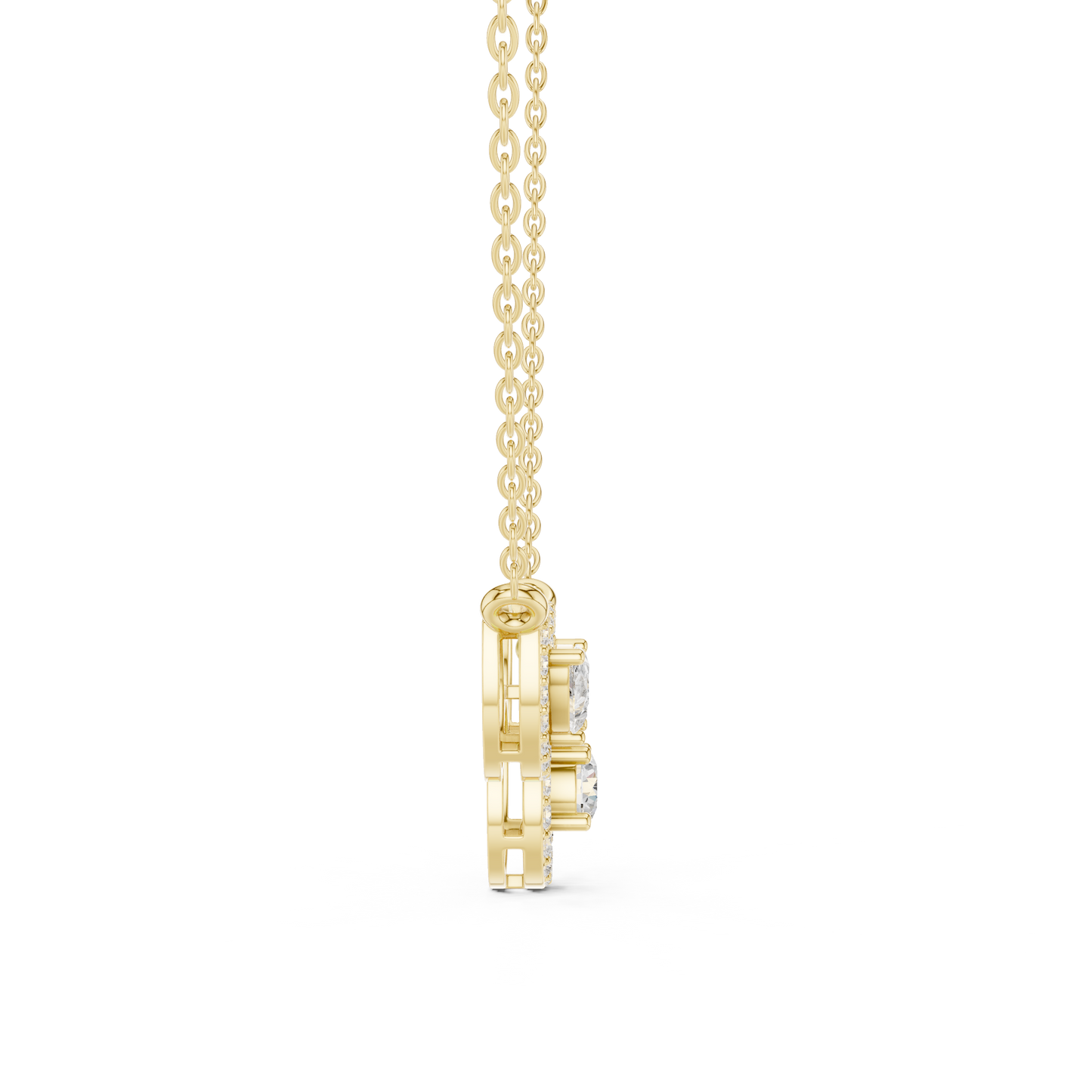 Traditional Diamond Mangal Sutra | Refined Trio Halo Craft | Timeless Sacred Jewelry For Her