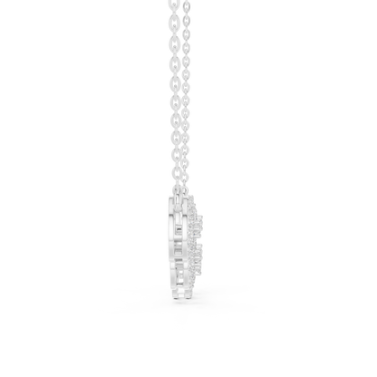 Statement Diamond Mangal Sutra | Five Round Halos | Luxury Bridal Daily Wear Necklace