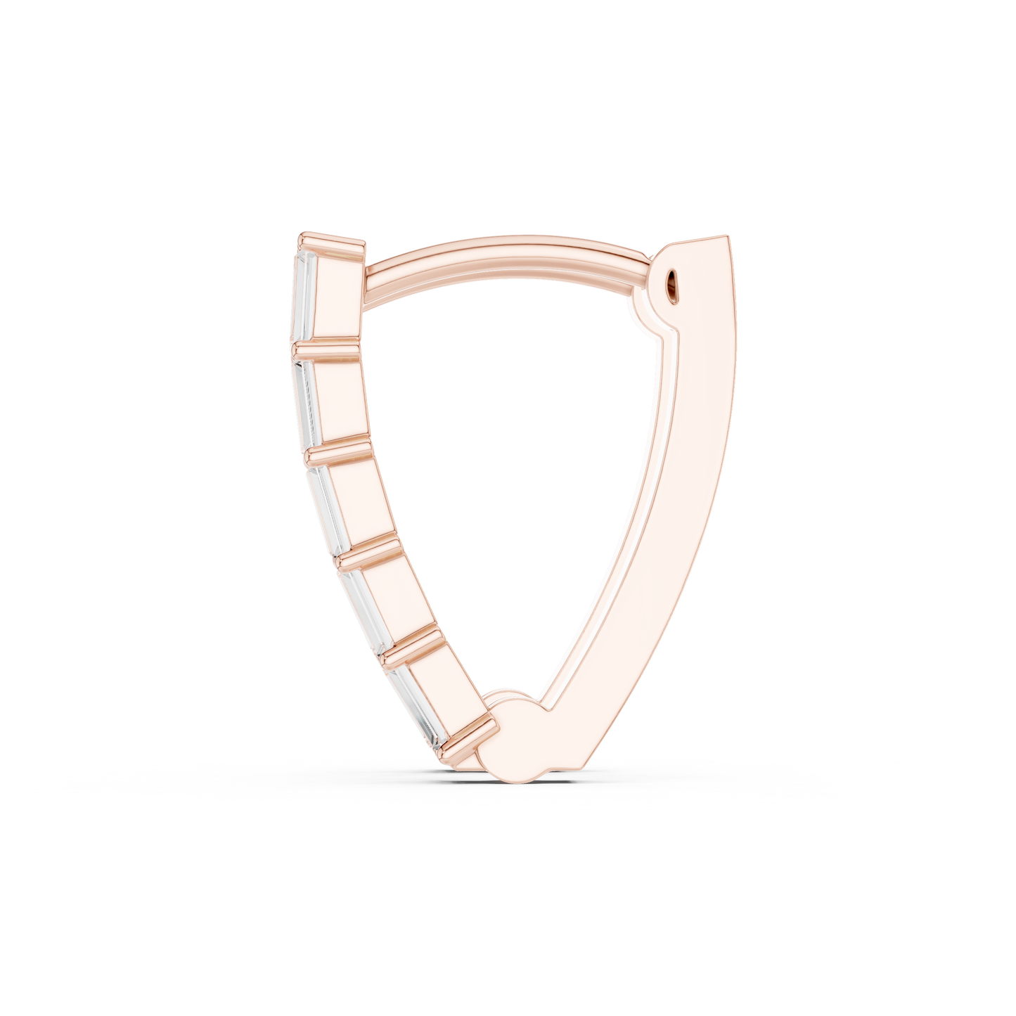 Baguette Diamond Hoop Earrings for Women | Luxury Gold Fine Jewelry | 14K Gold Baguette Diamond Earrings | Chic Contemporary Hoop Style