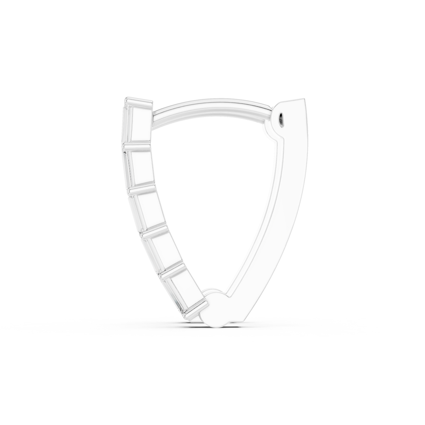 Baguette Diamond Hoop Earrings for Women | Luxury Gold Fine Jewelry | 14K Gold Baguette Diamond Earrings | Chic Contemporary Hoop Style