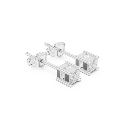 Princess Cut Diamond Studs – Wedding, Engagement & Anniversary Gift - Square Diamond Stud Earrings – Understated Luxury Jewelry