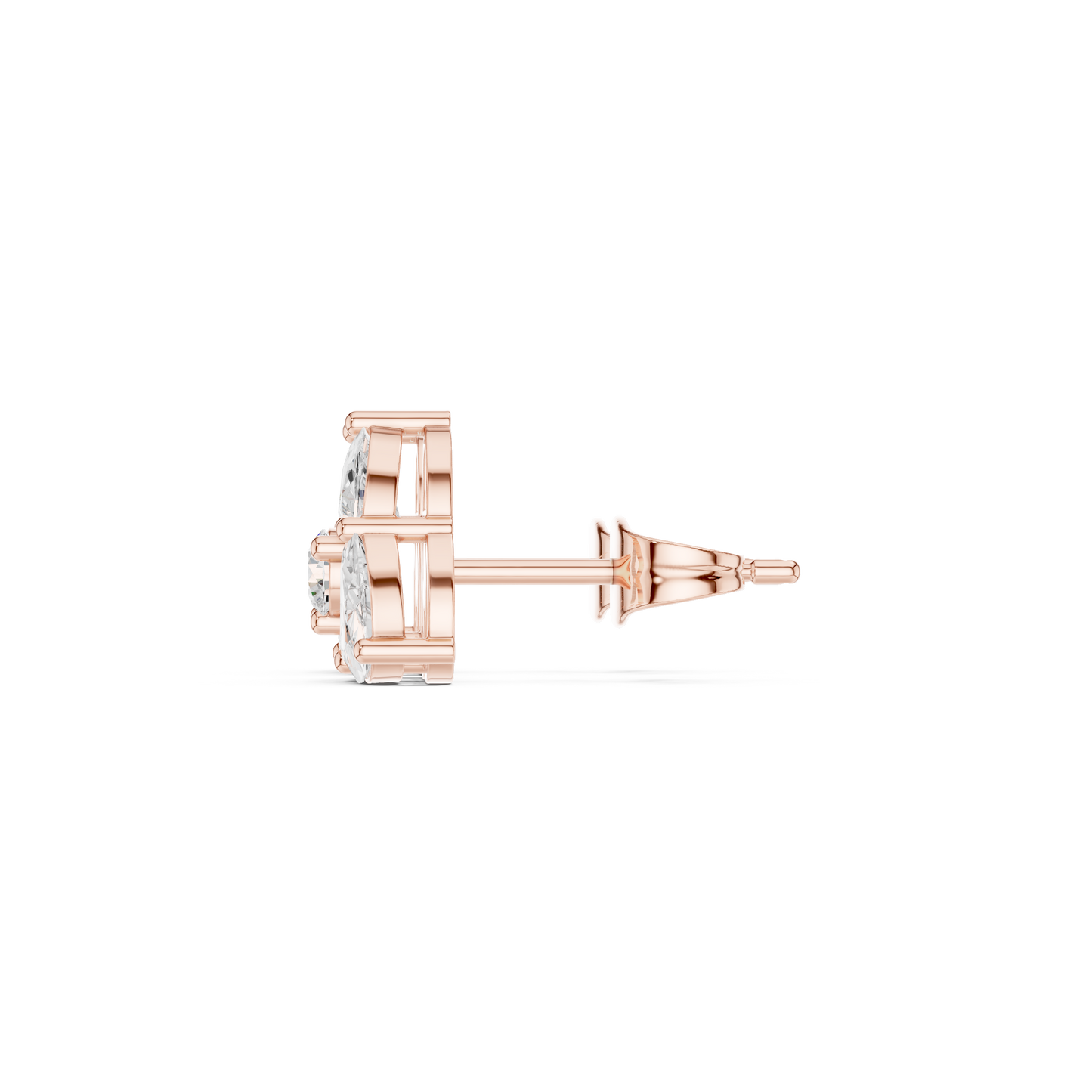 Trillion Cut Diamond Stud Earrings – Premium Gold Jewelry Online - Triangle Diamond Studs in Yellow Gold – Modern Classic Earrings