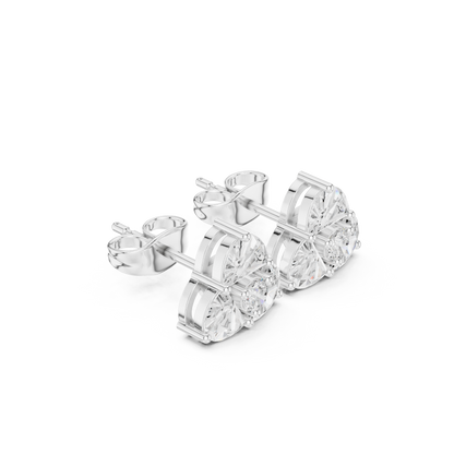 Trillion Cut Diamond Stud Earrings – Premium Gold Jewelry Online - Triangle Diamond Studs in Yellow Gold – Modern Classic Earrings