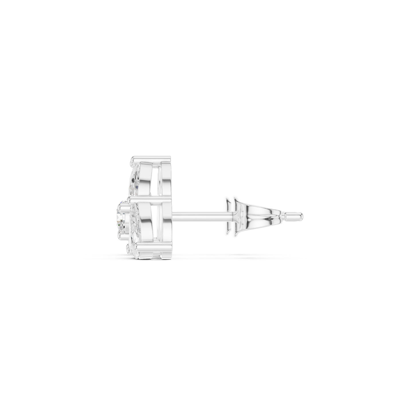 Trillion Cut Diamond Stud Earrings – Premium Gold Jewelry Online - Triangle Diamond Studs in Yellow Gold – Modern Classic Earrings