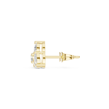 Trillion Cut Diamond Stud Earrings – Premium Gold Jewelry Online - Triangle Diamond Studs in Yellow Gold – Modern Classic Earrings