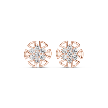 Ultra-Premium Diamond Flower Stud Earrings – Signature Design - Designer Diamond Flower Stud Earrings – Exclusive Look