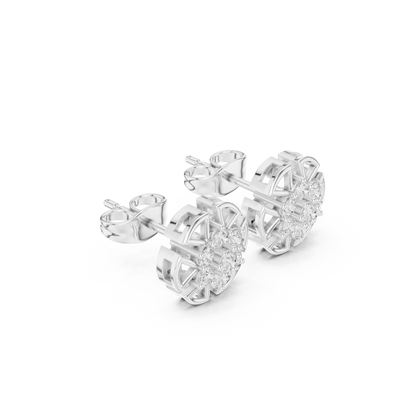 Ultra-Premium Diamond Flower Stud Earrings – Signature Design - Designer Diamond Flower Stud Earrings – Exclusive Look