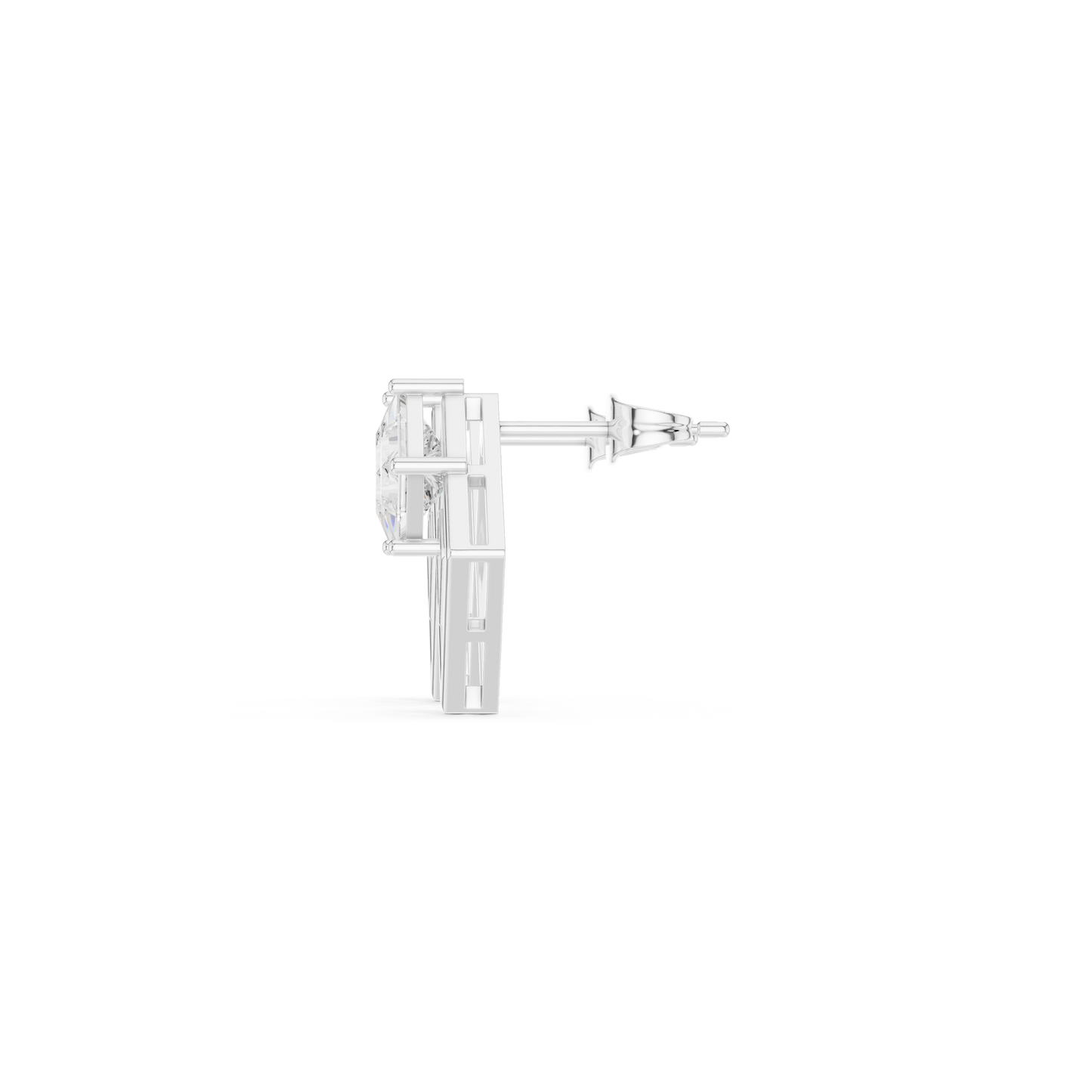 Princess Cut Diamond Square Earrings | Luxury Everyday Stud Earrings | Elegant Geometric Diamond Studs | Timeless Modern Gold Earrings