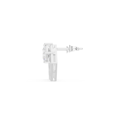 Princess Cut Diamond Square Earrings | Luxury Everyday Stud Earrings | Elegant Geometric Diamond Studs | Timeless Modern Gold Earrings