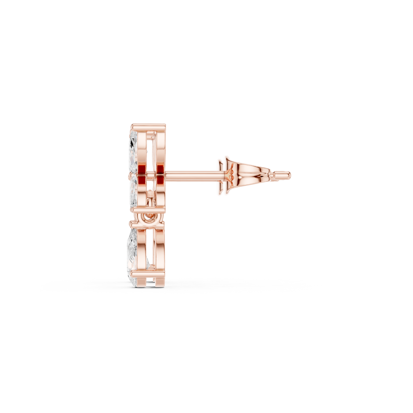 Discreet Luxury Marquise Diamond Drop Earrings - Soft-Spoken Luxury Floral Diamond Creation - Gossamer Butterfly Diamond Drop Creation