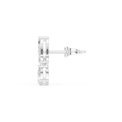 Discreet Luxury Marquise Diamond Drop Earrings - Soft-Spoken Luxury Floral Diamond Creation - Gossamer Butterfly Diamond Drop Creation