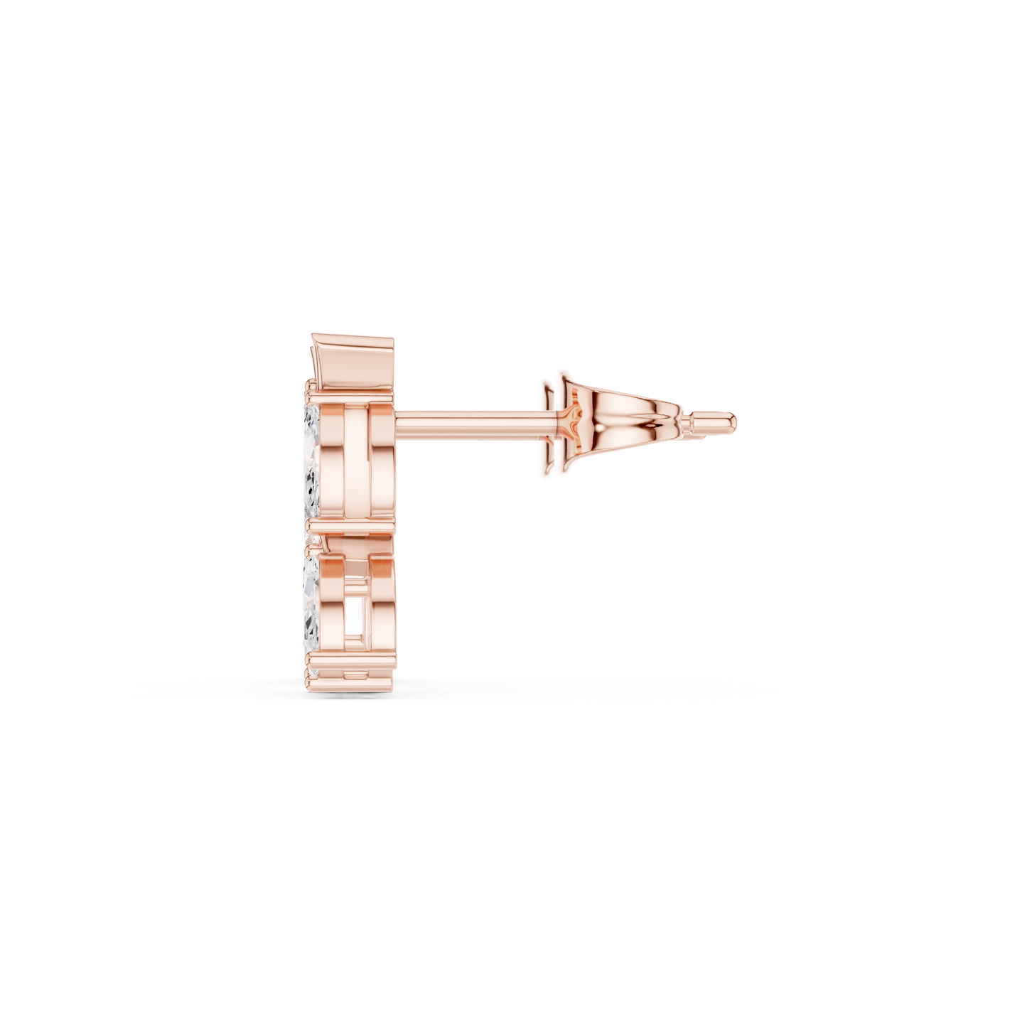 Editorial-Worthy Leaf Diamond Earrings | Runway Fine Jewelry | Fine Leaf Diamond Stud Earrings | Premium Gold & Diamond Jewelry