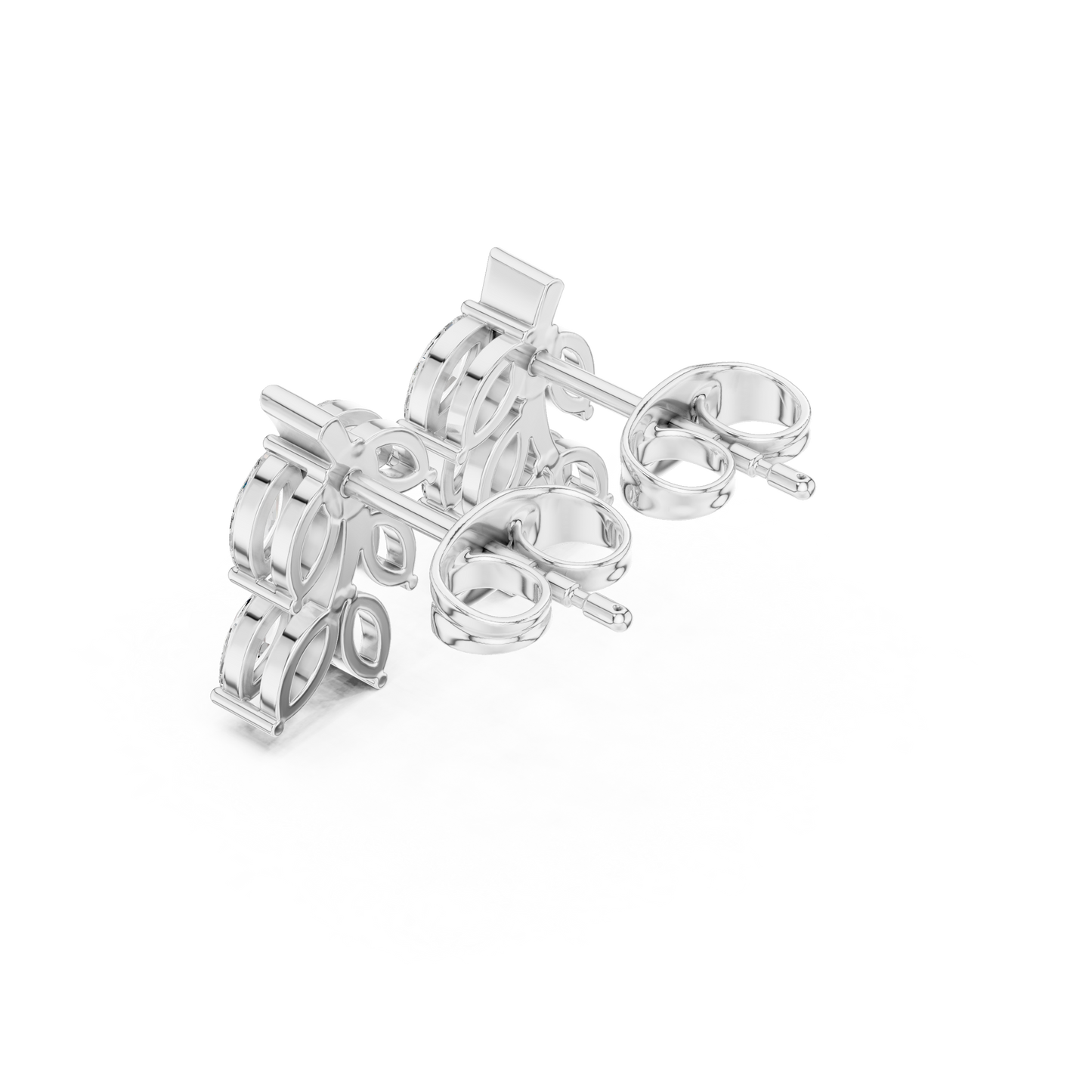 Editorial-Worthy Leaf Diamond Earrings | Runway Fine Jewelry | Fine Leaf Diamond Stud Earrings | Premium Gold & Diamond Jewelry