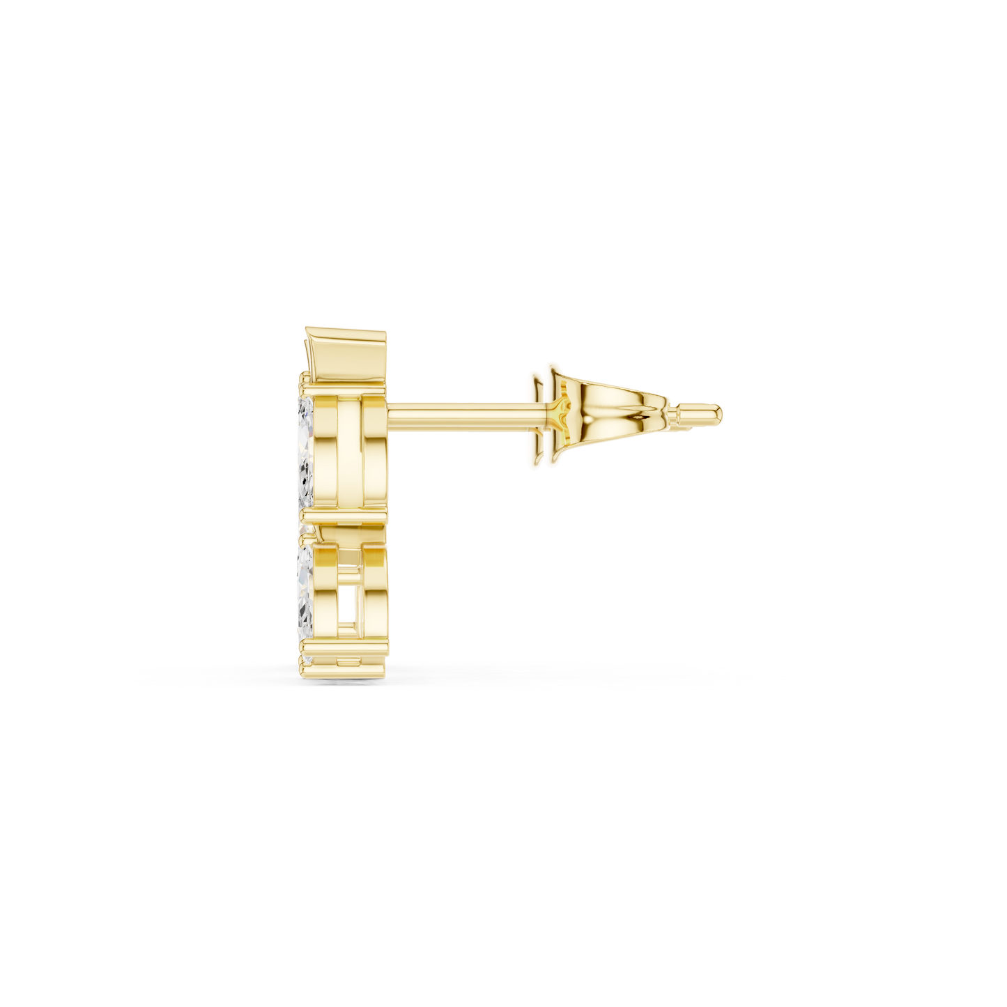 Editorial-Worthy Leaf Diamond Earrings | Runway Fine Jewelry | Fine Leaf Diamond Stud Earrings | Premium Gold & Diamond Jewelry