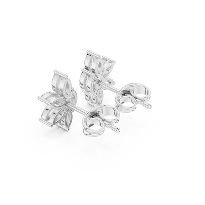 Inherited Luxury Floral Diamond Stud Earrings - Unspoken Opulence Marquise Diamond Cluster Studs - Moonlight Wealth Marquise Diamond Butterfly Studs