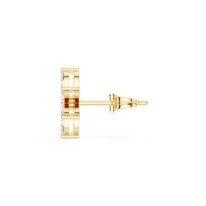 Inherited Luxury Floral Diamond Stud Earrings - Unspoken Opulence Marquise Diamond Cluster Studs - Moonlight Wealth Marquise Diamond Butterfly Studs