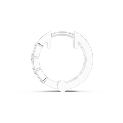 Exclusive Emerald Cut Diamond Huggies – Premium Craftsmanship - Invitation-Only Emerald Cut Diamond Hoops – High Jewelry Craft