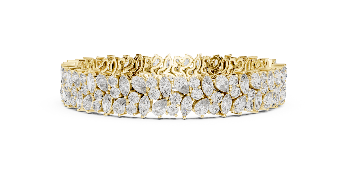 Angle 10 Craftsmanship View detailing smooth polished gold link joints and collet setting durability