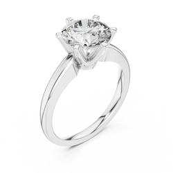 Angle 10 Workshop Craftsmanship Detail showcasing the master jeweler hand finishing polishing and quality inspecting the 6 prong setting collet of the ring.


