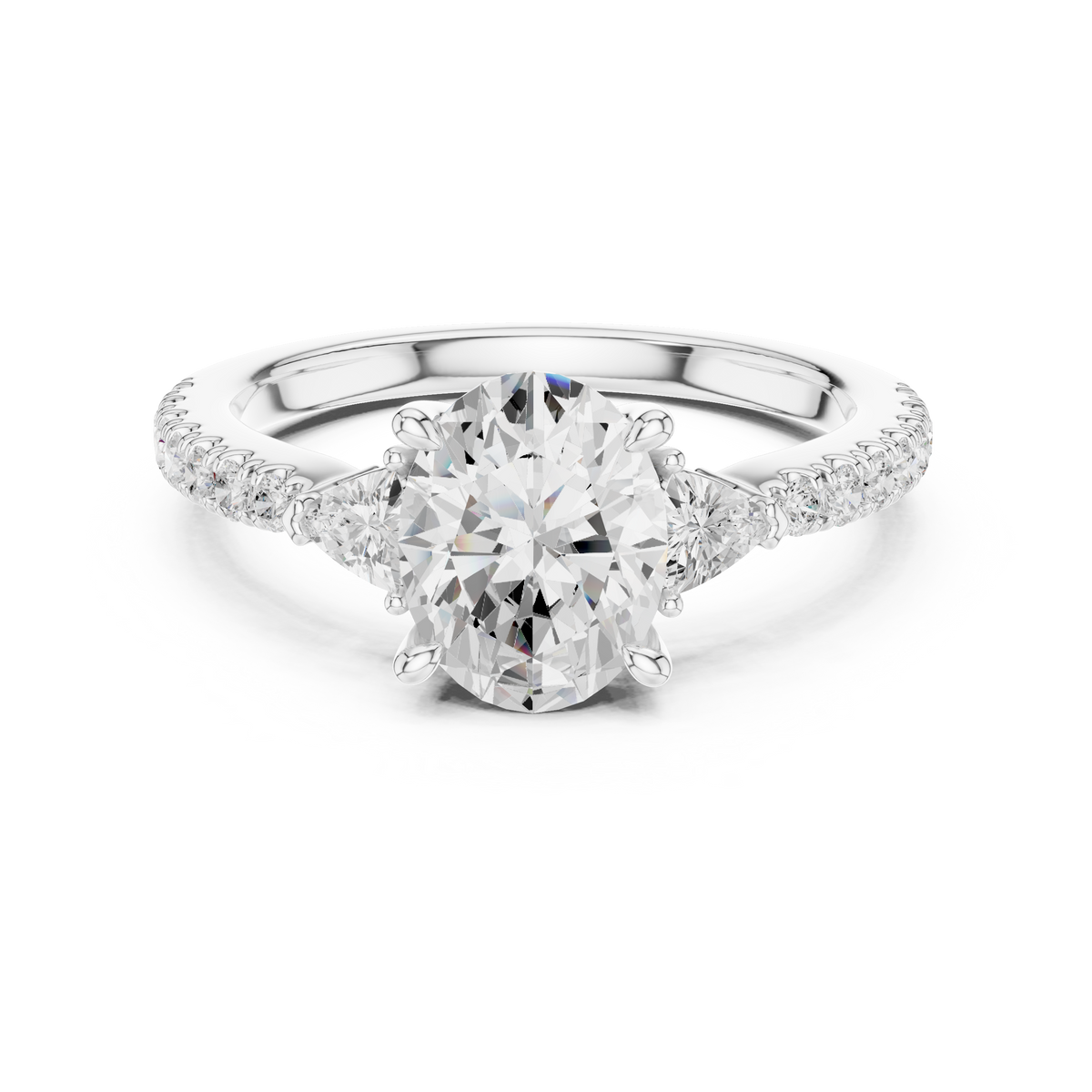 Angle 5 Hallmark Stamp Detail: Close up view of the inner band of the 14K gold lab grown diamond ring displaying official gold karat hallmark stampings and flawless inner polish, guaranteeing handcrafted quality from HB Prestige Jewels.