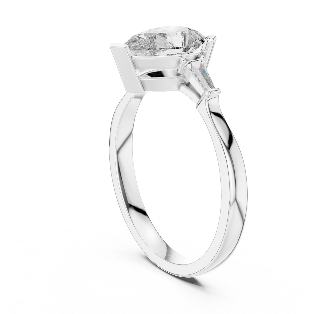 Angle 7 Luxury Velvet Gift Box presentation featuring the 14K gold lab diamond engagement ring ready for proposal anniversaries birthdays and special romantic gifting moments.

