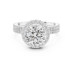 Back view of the 14K Gold Engagement Ring showing the solid construction and quality hallmark stamp inside the gold band band architecture