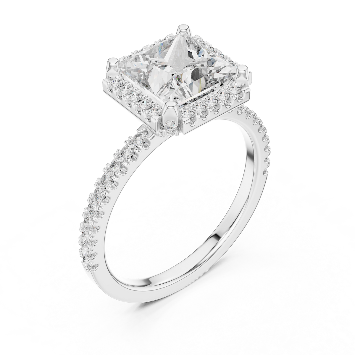 Beautiful Sunlight Reflection On Princess Cut Lab Grown Diamond Engagement Ring Highlighting Fire And Brilliance For Pinterest Aesthetic
