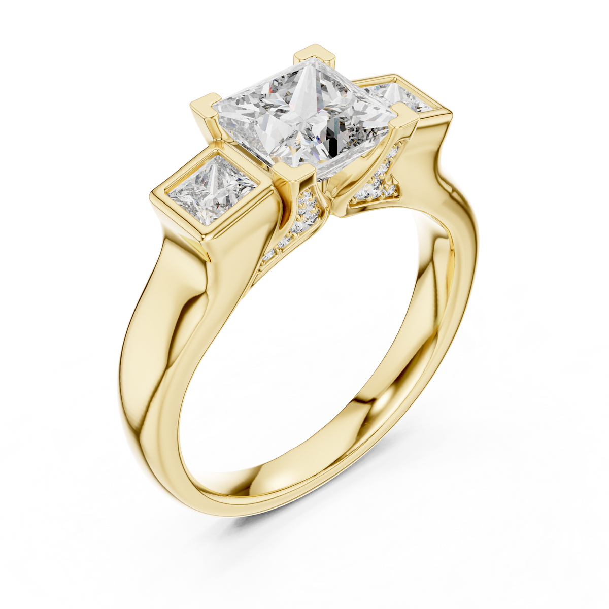 Beautifully displayed 14K Gold Engagement Ring inside an open luxury velvet gift box perfect for gifting inspiration for those searching for Valentine Day Anniversary or Bridesmaid gifts online at HB Prestige Jewels store on Etsy or our main website.


